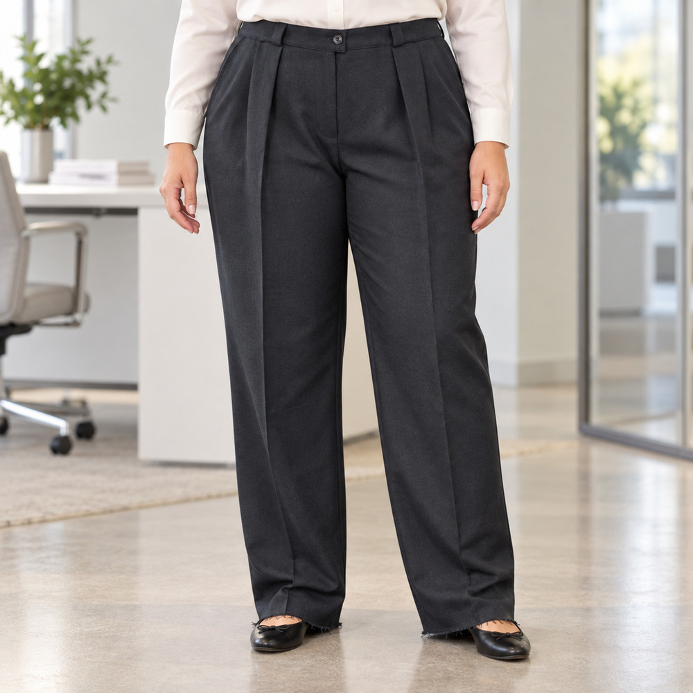 Jones New York Womens 16 Wool Dress Pants Black Career Office Lined Unhemmed NWT
